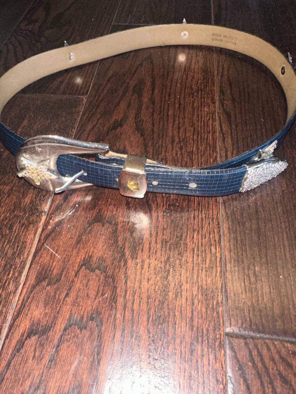 Rhinestone Star belt made in Italy